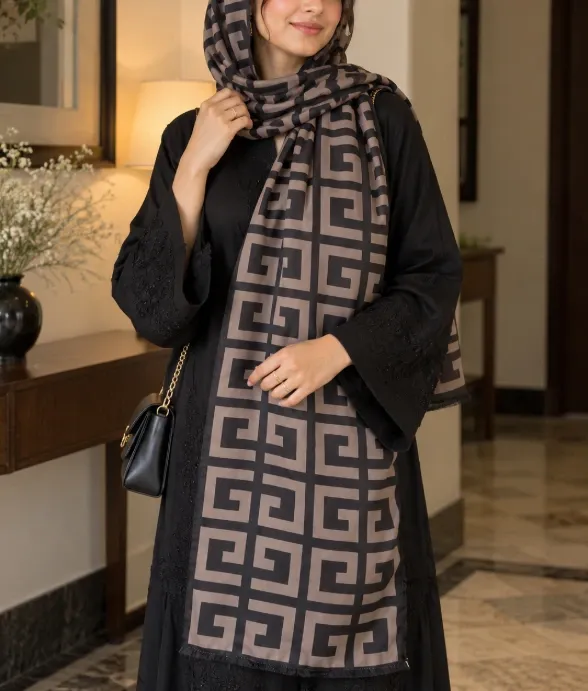 Brown Givenchy Print Luxury Scarf
