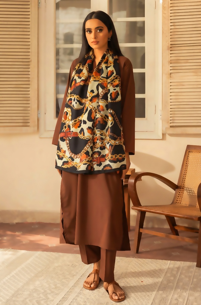 Leopard Chain Print Luxury Scarf