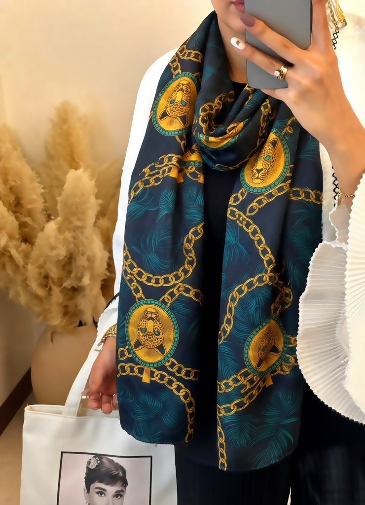 Gold Panther Luxury Scarf