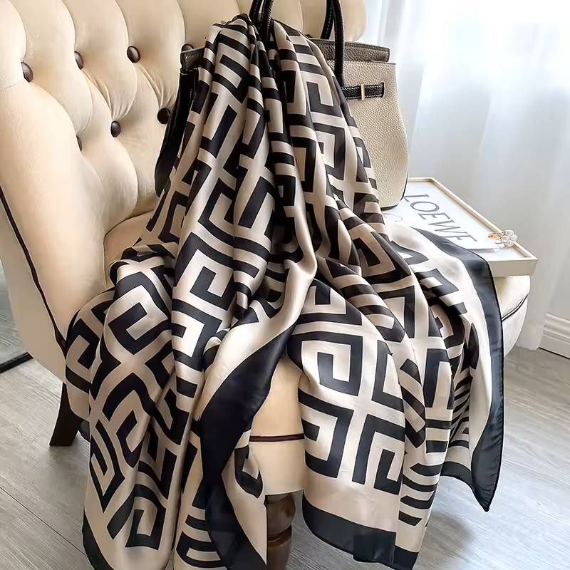 Givenchy Pattern Luxury Silver Scarf