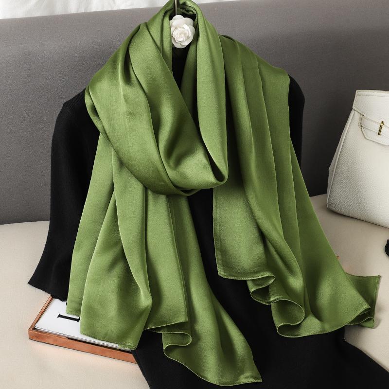 Olive Green Solid Scarf