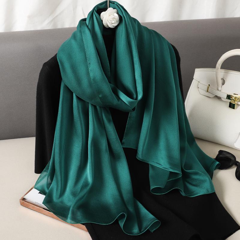 Teal Green Minimal Solid Scarf